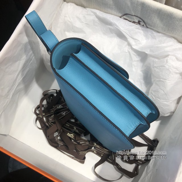 Hermes空姐包 愛馬仕Constance方胖子半手工 Epsom掌紋小牛進口皮 Hermes單肩斜挎包  tdh2110